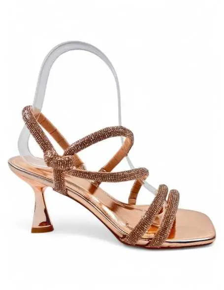 Timbos Sandalia tacon fiesta de mujer champagne 131255 - 1