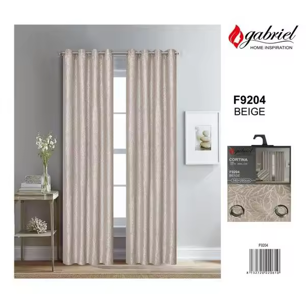 CORTINA OPACA DE 140X260CM CON 8 ANILLAS - 1