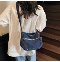 Bolso De Hombro Casual De Denim Lavado Resistente Al Desgaste Con Múltiples Bolsillos Y Gran Capacidad Para Mujer - details 43