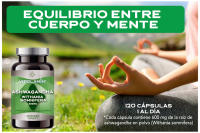 Vit Ol Amin ASHWAGANDHA 120 cápsulas vegetales. La Withania somnifera es un planta que aporta múltiples beneficios tales como relajar y equilibrar cuerpo y mente y favorecer el sueño y descanso diario. Sin gluten, sin lactosa, sin OGM, Natural y Vegano. - details 0