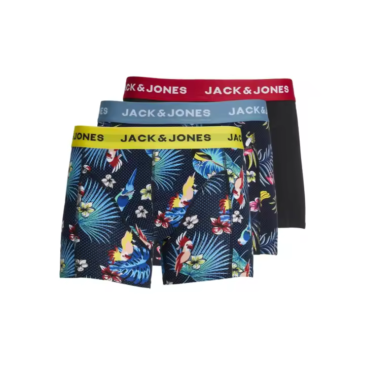 Pack 3 bóxers Jack & Jones, estampado modelo 12194104 Flower - Variedad de Estilos y Comodidad Increíble - 1