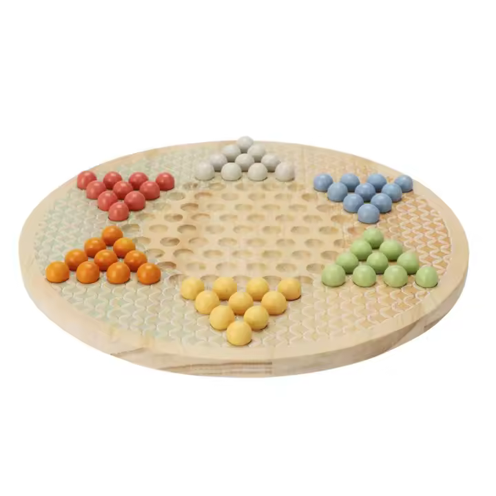 WELL HOME - Juego de CHINA SOLITARIO en madera con 6 colores diferentes - 1