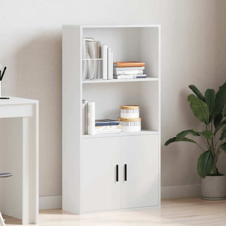 Vidaxl cordel shelf 2 compartments + 2 white doors 120x60x24 cm