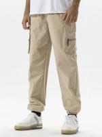 Pantalones Casuales Para Hombre Color Sólido Talla Grande Estilo Recto Con Cinturón Y Bolsillos Multifuncionales Para Trabajo Y Raparropa De Verano Y Primavera Adecuados Para Exterior Y Día - details 11