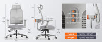 Silla Ergonómica NEWTRAL MagicH-BPro con Reposapiés, Respaldo Automático, Soporte Lumbar Adaptativo, Reposabrazos 4D, Certificada por SGS, Adecuada para el Hogar y la Oficina - details 2