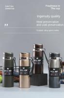 Botella Termo De Acero Inoxidable 1L Para Agua Té Café Mantener Frío Y Caliente Termos Aislante Para Adultos Lavable En Lavavajillas - details 0