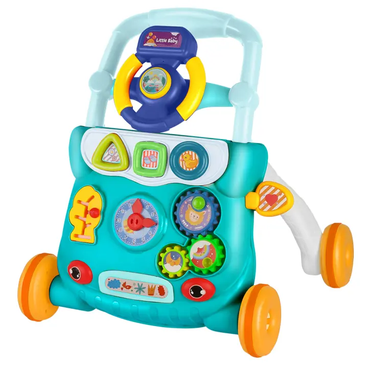 Andador bebes Cochecito, mesa de juegos, andador y andador, ayuda para caminar, ayuda para caminar, música Centro de juegos para bebes - 1