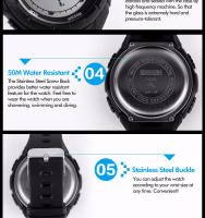 Reloj Deportivo Militar SKMEI 1025 Para Hombre Simple Y Moda Resistente Al Choque Y Al Agua Con Alarma Y Luz Trasera Digital - details 17