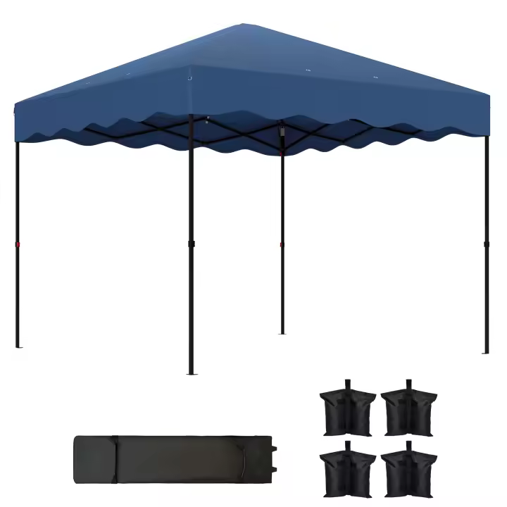 Gazebo Aproximadamente 3x3m, Gazebo plegable pop-up impermeable y estable a prueba de frío, Protección UV 50 +, tienda de campaña de Fiesta plegable Tienda de Jardín with Bolsa de ruedas', jardín de camping - 1