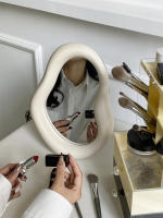 Espejo Decorativo De Mesa En Forma Irregular De Cerámica Para Maquillaje Diseño Sencillo Para Dormitorio Y Sala De Estar Espejo De Vestir - details 9