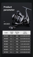 ROOBLINOS ME One Way Clutch System Caña De Pescar Spinning Reel Con 2+1 Rodamientos Súper Suaves Y Resistentes 5.2:1 Ratio De Engranajes - details 5