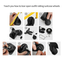 Ruedas De Equipaje Silenciosas Para Reparación Y Reemplazo De Maletas Partes De Suitcase Con Ejes De Diámetro 40/45/50/60/70/90mm Negro Material De Goma Y Metal - details 8