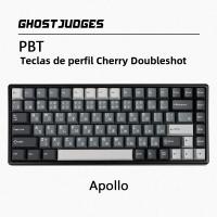 GJ Apollo Set De Teclas PBT Doubleshot Perfil Cherry Para Teclado Mecánico Laser Hirigana Criullico Hangual Inglés Alice Compatible Con Desktop Laptop Tablet - details 1