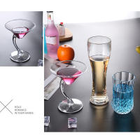 Vaso De Acrylic Para Cocktail Inquebrantable Vino Rojo Jugo Y Bebida Para Fiesta Casamiento Hogar Bar Goblet Herramientas De Vino - details 10