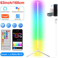 Lámpara De Piso Inteligente Tuya Dimmable RGB LED Moderna Para Decoración De Dormitorio Y Sala De Juegos Control Remoto Alexa - details 10