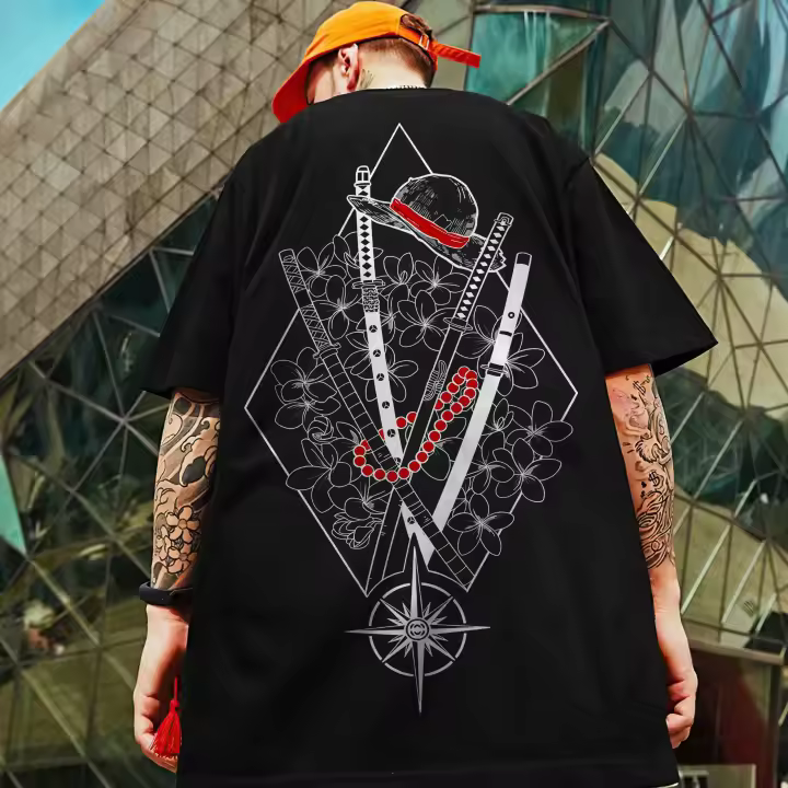 Camiseta Retro Para Hombres Con Estampado De Samurai 3D Manga Corta Verano Camisetas Casuales Top Oversize Para Hombres Nuevo 2024 - 1