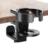 Soporte De Auriculares De Aleación De Aluminio Para Pared 2-en-1 Con Porta-Vaso Soporte De Almacenamiento Para Auriculares Sin Perforar - details 0