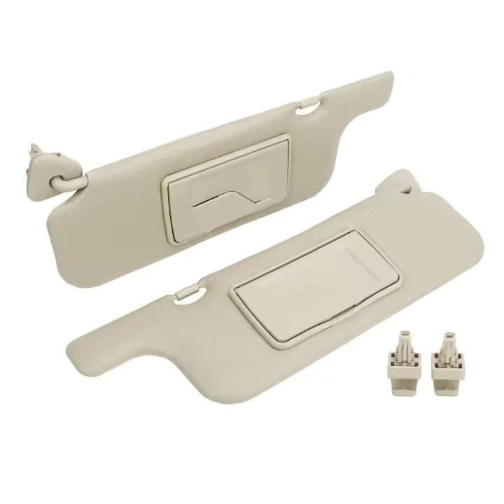 2Pcs Espejo De Maquillaje Para Visera De Sol En Gris Para Toyota Corolla 2001-2007 Protección Solar Accesorio De Coche - 1