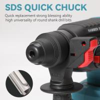 Martillo rotativo eléctrico sin escobillas, destornillador de impacto, herramientas eléctricas recargables para batería Makita de 18V, 27mm - details 4