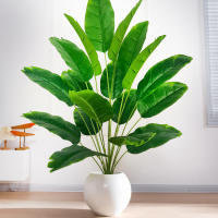 Árbol De Palma Tropical Artificial 84-120cm Hojas De Plátano Falsas Toque Real Strelitzia Plantas De Plástico Para Jardín Y Hogar - details 4