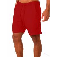 Mov Men's Linen Shorts Cotton Beach Shorts Solid Loose Summer Fashion Men's Shorts - details 9