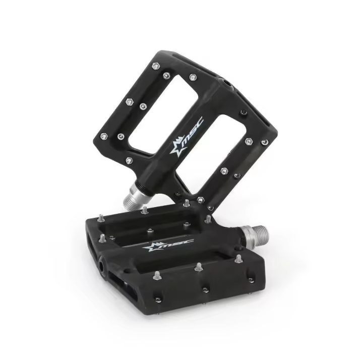 PEDALES PLATAFORMA MSC NYLON EJE CRMO PIN NEGRO - 1