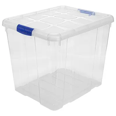 LILI HOME Pack de 2 Cajas Plásticas Organizadoras de Calidad Premium - Desde 5L hasta 35L - Estas cajas cuentan con cierres de seguridad en todas las presentaciones para evitar aperturas accidentales. Fabricadas con plástico resistente que protege con - 1
