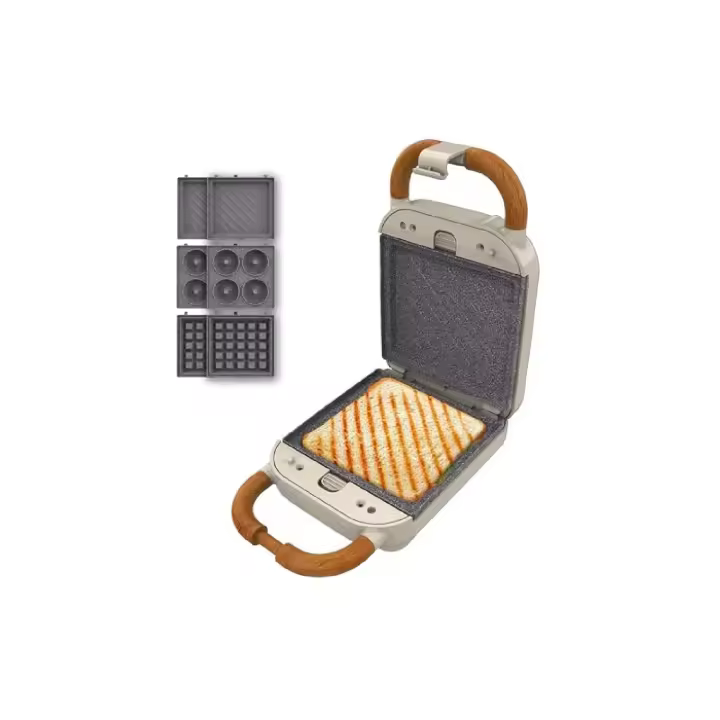 Cecotec Sandwichera Rock'nToast Retro One Beige - 1