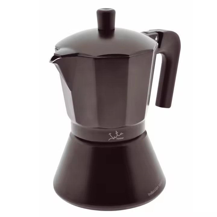 Jata Cafetera Italiana de inducción de 4 a 12 tazas. Apta para todas las cocinas, incluida inducción. Asa maciza especial anti-quemados - CFI - 1
