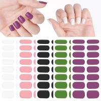 Juego De Parches De Uñas Gel Colorido Semi-Curado Requerimiento De Lámpara UV/LED Para Manicura Accesorios De Uñas Presionadas - details 0
