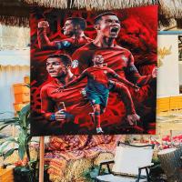 Bandeera De CR7 Cristiano Ronaldo Dibujo Animado Ciencia Ficción Decoración De Pared Para Habitación Casa Material Poliéster Tamaño Variado - details 8
