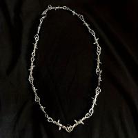 Collar De Metal Con Espinillas Y Alambre De Espinas Estilo Punk Para Hombres Y Mujeres Collar Geométrico Hip Hop/Rock - details 3
