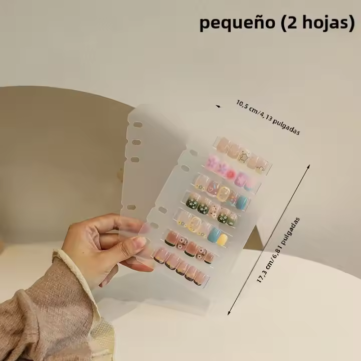 Libro De Almacenamiento Para Uñas Con Capacidad Grande Álbum De Fotos De Exhibición Clip De Tarjeta Tablero De Mostrador DIY Simple - 1