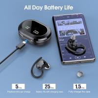 Auriculares inalámbricos, nuevos auriculares Bluetooth 5.3 para deportes ultraligeros en 2023 con pantalla led, auriculares para micrófono incorporados, auriculares inalámbricos impermeables ipx7 con gancho para oídos, adecuados para ejercicios en gimnasi - details 2