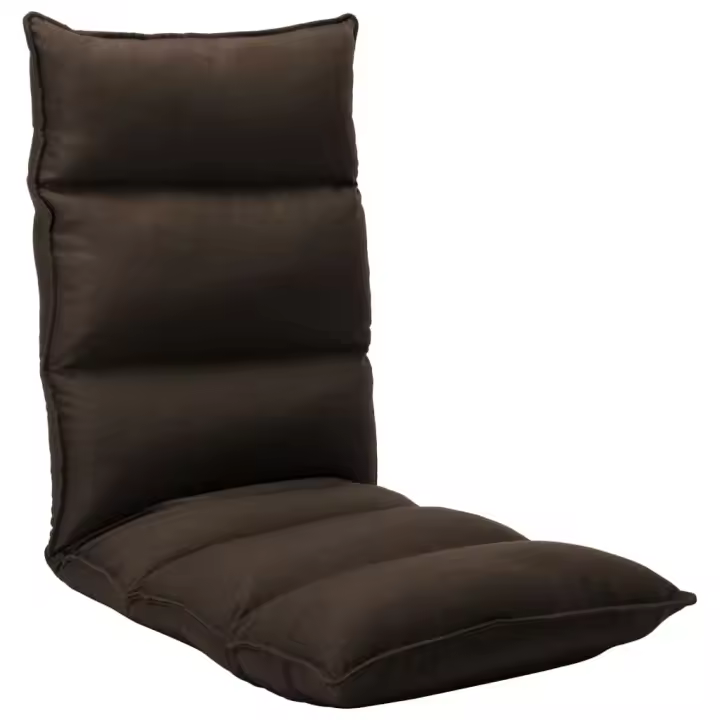 vidaXL Tumbona de suelo plegable de tela en color Marrón/Taupé/Negro y más - 1