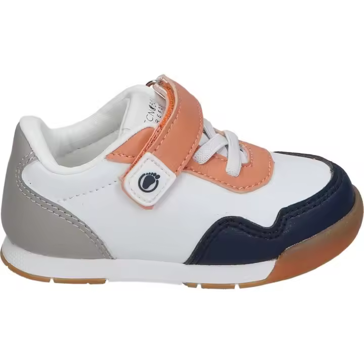 CONGUITOS | Zapatillas Bajas Conguitos para Niño – Deportivas en Color Blanco con Detalles en Colores – Sneakers con Cordones y Velcro – Máximo Ajuste - Respetuosos – Polipiel – Cómodas – Modelo OSSH502001 - 1