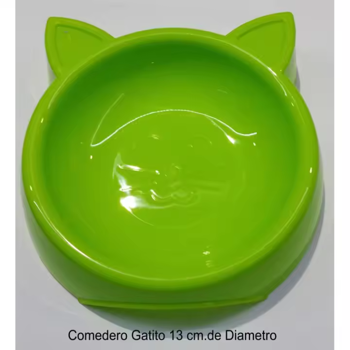 San Dimas - COMEDERO GATITOS 13CMDIAMETRO VERDE - 1