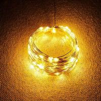 Luz De Navidad LED 100 LEDs 10m Cobre Pulido Alimentada Por Batería Luz Faeira Caliente Blanco Para Habitación Fiesta Christmas - details 1