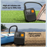 Portable Electric Air Pump 20PSI Wireless SUP Pump Rechargeable 8000mAh Battery Pump with LED Lighting For Car Paddle Boards Kayaks - details 6
