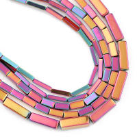 Cuentas De Hematita Rectangular En Colores Azul Oro Morado Para La Creación De Joyas DIY Pulseras Forma Cuadrada Y Rectangular Tamaños 4/6/9MM - details 7