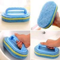 Cepillo De Limpieza Multifuncional Para Baño Y Cocina Con Mango Ergonómico Esponja De Ducha Cepillo De Escobilla Para Inodoro Y Bañera Material Plástico - details 1