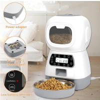 Dispensador de Comida Seca para Gatos Perros Dispensador Automático de 3,5 L con Ventana Visible Grabadora con Función de Memoria - details 2