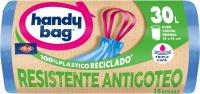 Albal Handy Bag Bolsas de Basura Resistente Antigoteo, 100% Reciclado, Autocierre, 30L, 75 Bolsas, 5 Paquetes x 15 und - details 1