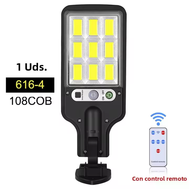 Lámpara De Seguridad Solar Exterior Con Sensor De Movimiento LED Impermeable 3 Modos De Iluminación Para Jardín Patio - 1