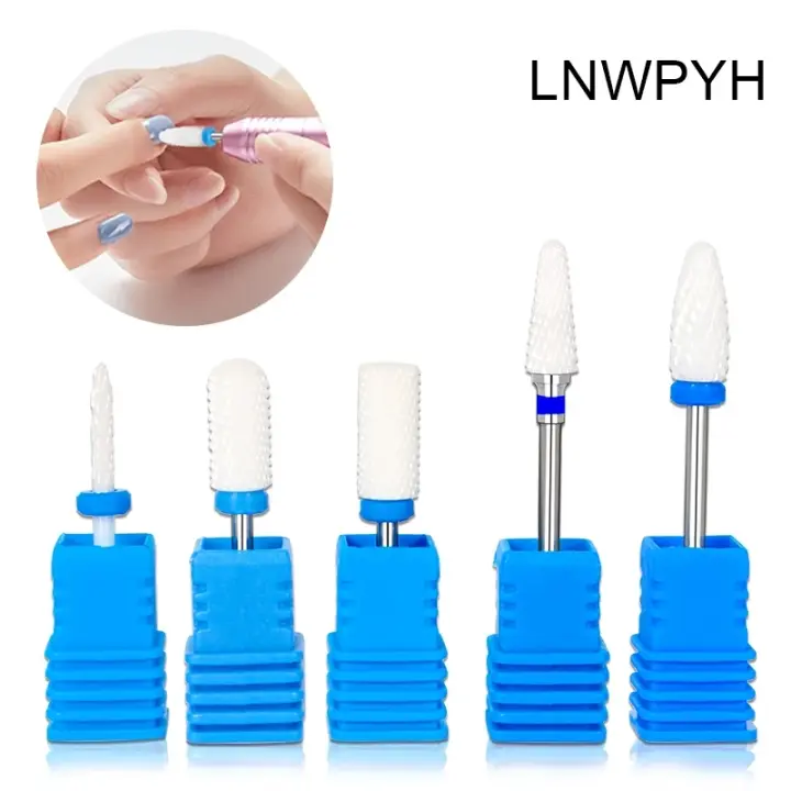 Juego De 5 Piezas De Corte De Cerámica Para Uñas Accesorios De Martillo Eléctrico Para Manicura Y Pedicura Eliminación De Gel - 1