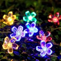 Cadena De Luces Solares De Flor De Cerezo LED Para Exterior Impermeable Decoración De Navidad Para Jardín Fiesta Árbol De Navidad - details 1