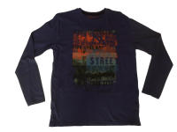Camisetas Hombre Manga Larga Losan , Azul  Morado  , XXL 46 , Algodón ,Cuello redondo - details 0