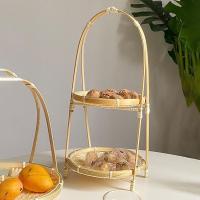 Cesta De Almacenamiento De Bambú Multi-función 1/2/3 Capas Para Frutas Alimentos Vegetales Estante Duradero Hecho a Mano Para Cocina - details 12