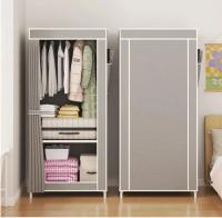 Armario De Piso Montado Minimalista Para El Hogar Con Multicapa Protección Contra Polvo Simple De Montaje Para El Dormitorio Organizador De Ropa - details 3