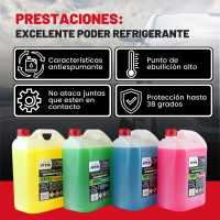 RYA anticongelante Coche, liquido refrigerante  5LT - Anticongelante orgánico G12 Rosa, long life ,resistente a temperaturas de +145º y -37º - details 2